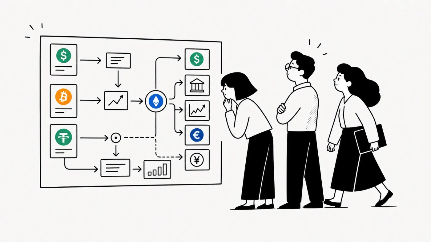 A team collaborating on a shared crypto wallet flow